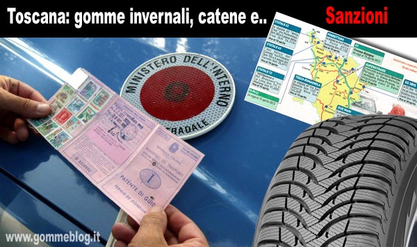 sanzioni toscana gomme catene