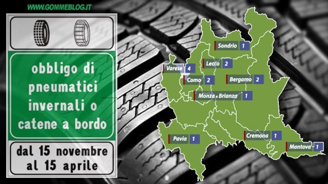 Ordinanze Pneumatici Invernali 2017: LOMBARDIA 1 Ordinanze Neve Lombardia