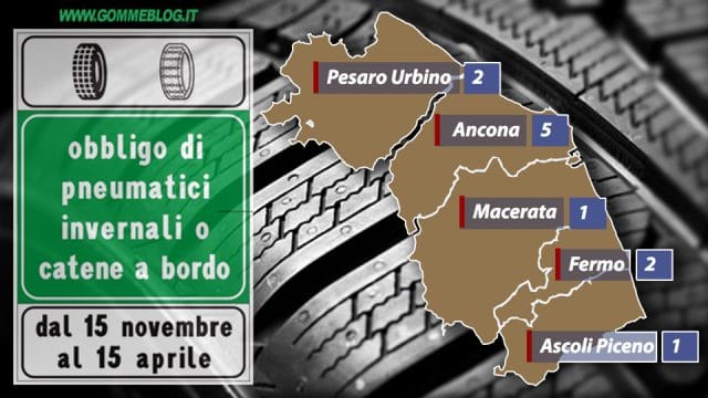 Ordinanze Pneumatici Invernali 2017: MARCHE 1 Ordinanze Neve MARCHE
