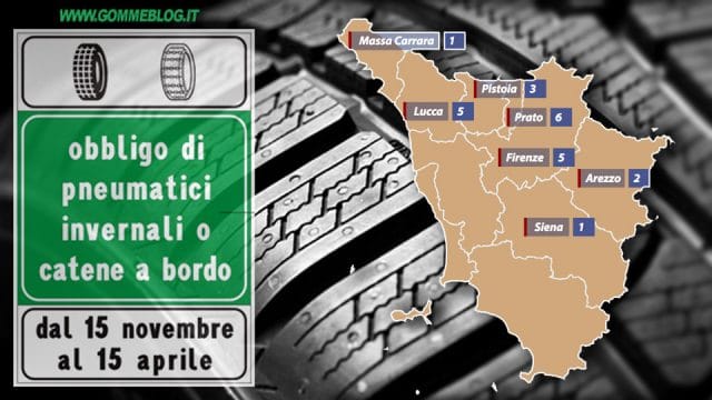 Ordinanze Pneumatici Invernali 2017: TOSCANA 1 Ordinanze Neve Toscana