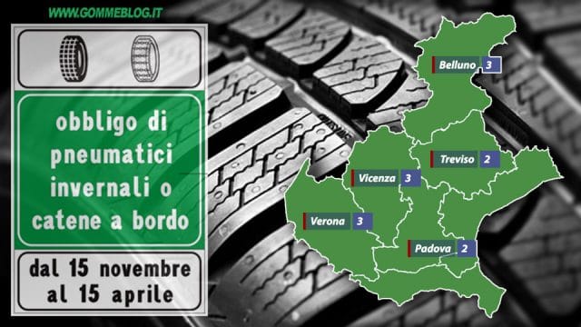 Ordinanze Pneumatici Invernali 2017: VENETO 1 Ordinanze Neve VENETO